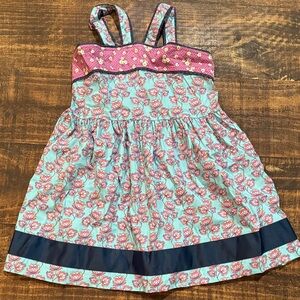 Matilda Jane Pink and Blue Floral Kids Blouse size 14 NEW